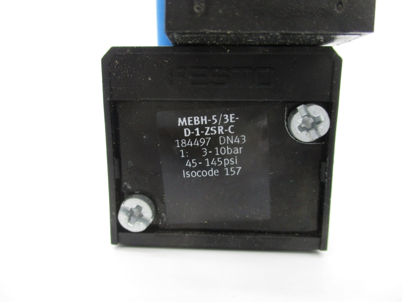 FESTO MEBH-5/3E-D-1-ZSR-C 184497 20.4-26.4VDC 45-145PSI NSMP