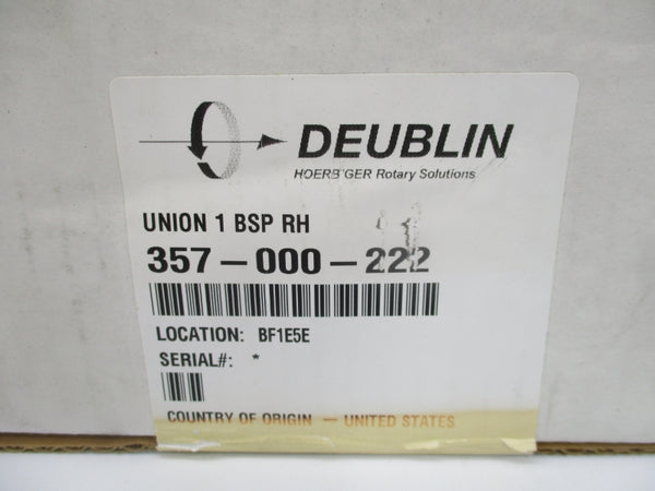 DEUBLIN 357-000-222 1" NSFS