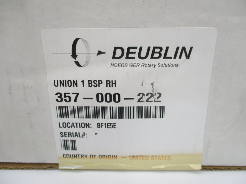 DEUBLIN 357-000-222 1" NSFS