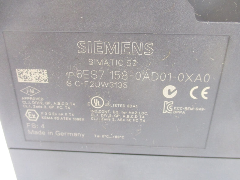 SIEMENS 6ES7 158-0AD01-0XA0 F/W 1.0.1 NSMP