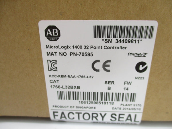 ALLEN BRADLEY 1766-L32BXB SER. B F/W 14 NSMP