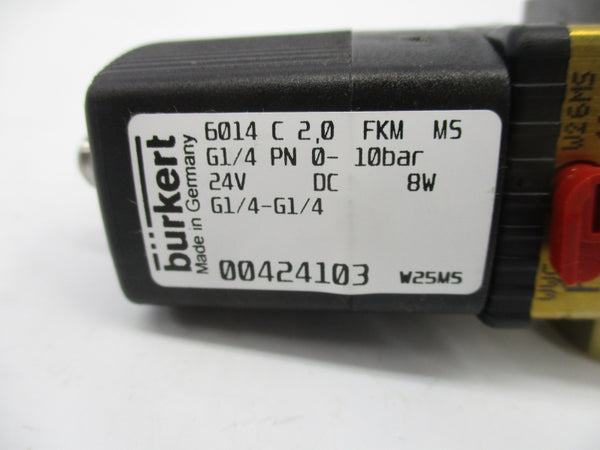 BURKERT 6014 C 2.0 FKM MS 24VDC NSMP
