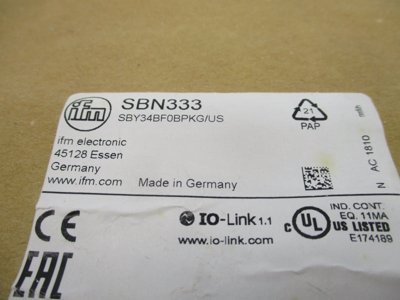 IFM EFECTOR SBN333 SBY34BF0BPKG/US 24VDC NSMP