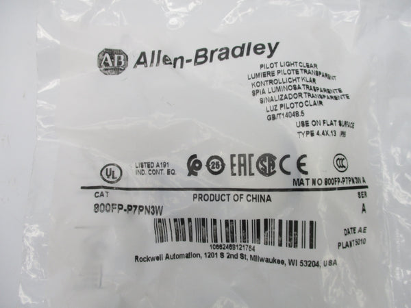 ALLEN BRADLEY 800FP-P7PN3W SER. A NSMP