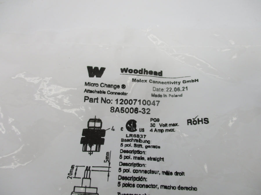 WOODHEAD 1200710047 8A5006-32 NSMP