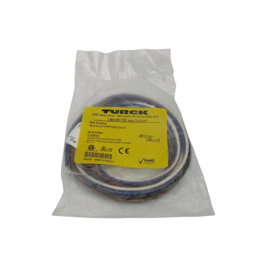 TURCK FK4.4-1/14.5/NPT/S613/S3153 U-93015 250V 4A NSMP