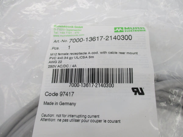 MURR ELEKTRONIK 7000-13617-2140300 250VAC/DC 4A NSMP