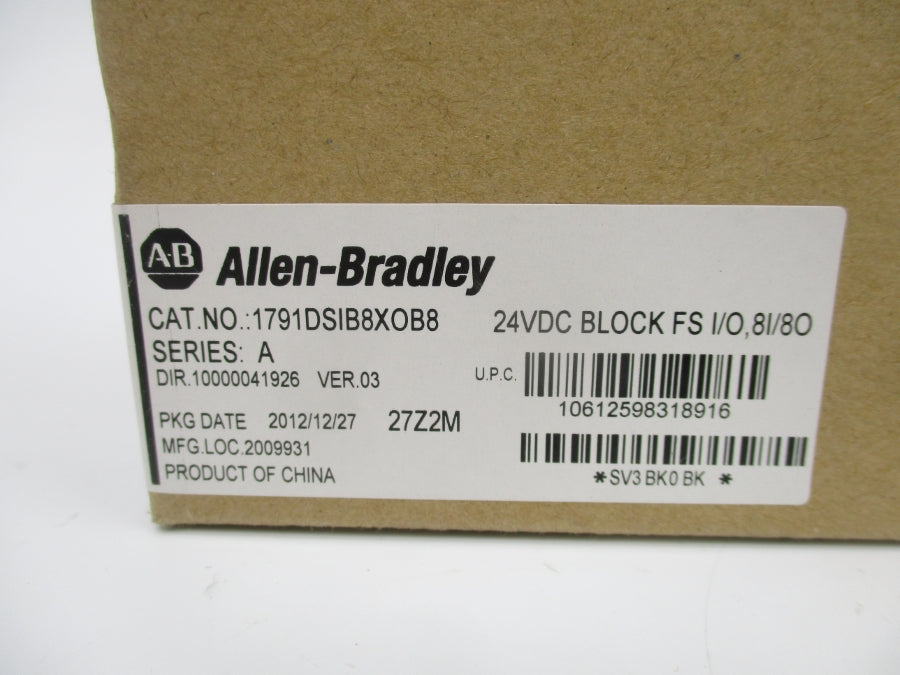 ALLEN BRADLEY 1791DSIB8XOB8 SER. A 24VDC DATE: 2012 NSFS