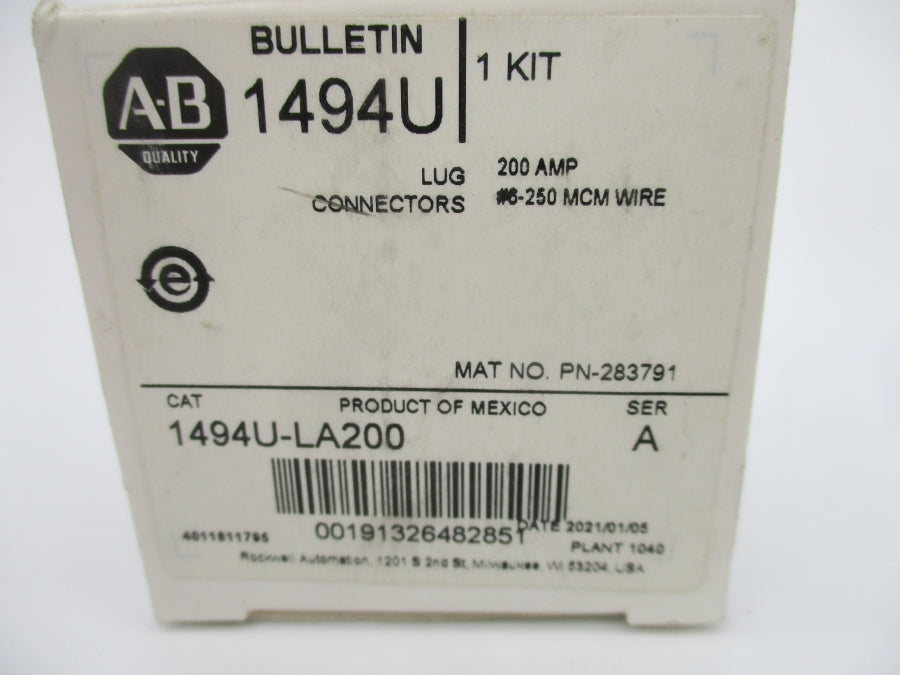 ALLEN BRADLEY 1494U-LA200 SER. A 200A (WH) NSMP