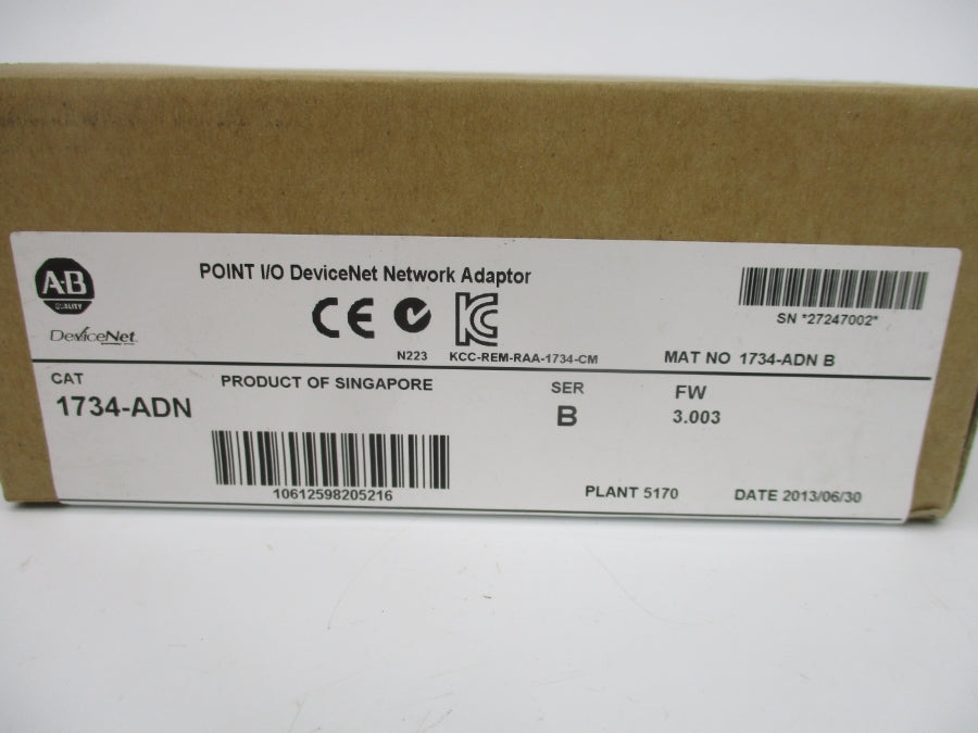 ALLEN BRADLEY 1734-ADN SER. B F/W 3.003 DATE: 2014 NSFS