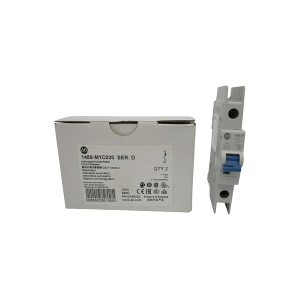 ALLEN BRADLEY 1489-M1C030 SER. D 277V 3A (PKG OF 2) (WH) NSMP