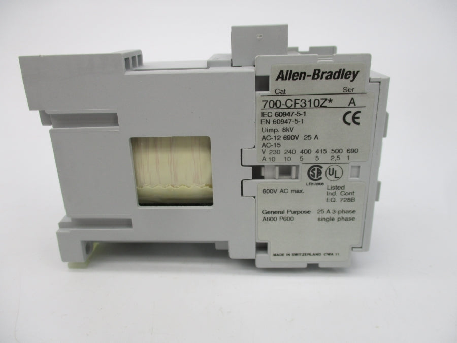ALLEN BRADLEY 700-CF310ZJ SER. A 24VDC 25A (BR/WH) NSMP