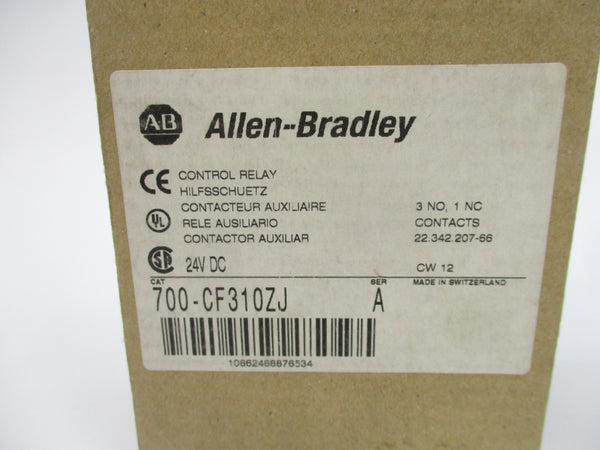 ALLEN BRADLEY 700-CF310ZJ SER. A 24VDC 25A (BR/WH) NSMP