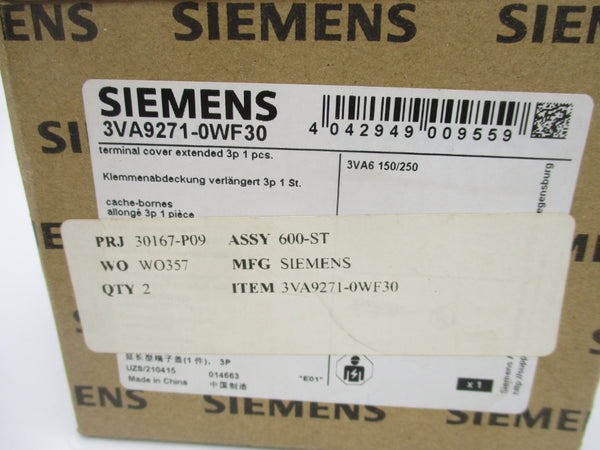 SIEMENS 3VA9271-0WF30 NSMP