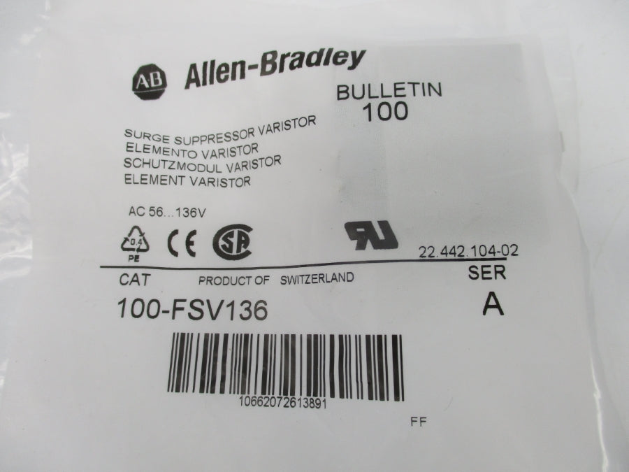 ALLEN BRADLEY 100-FSV136 SER. A 56-136VAC NSMP