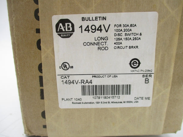 ALLEN BRADLEY 1494V-RA4 SER. B (BR/WH) DATE: ME NSFS