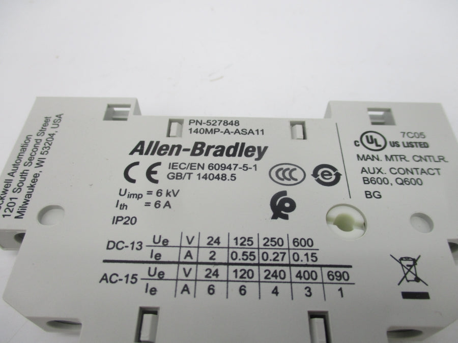 ALLEN BRADLEY 140MP-A-ASA11 600V NSNP