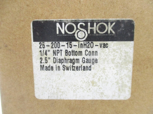 NOSHOK 25-200-15-INH2O-VAC -15-0 1/4" NSMP