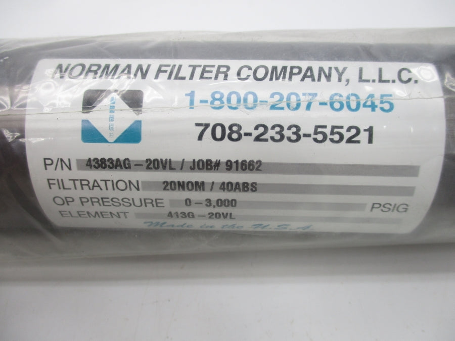 NORMAN FILTER 4383AG-20VL 0-3000PSI NSMP