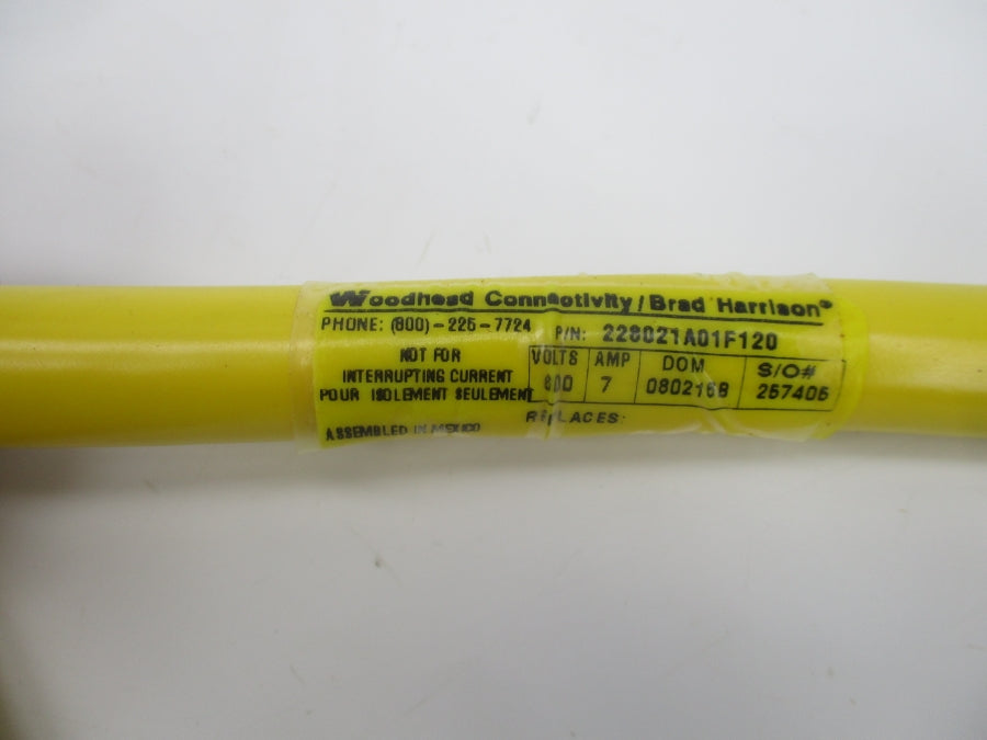 DANIEL WOODHEAD 228021A01F120 600V 7A 12' NSNP
