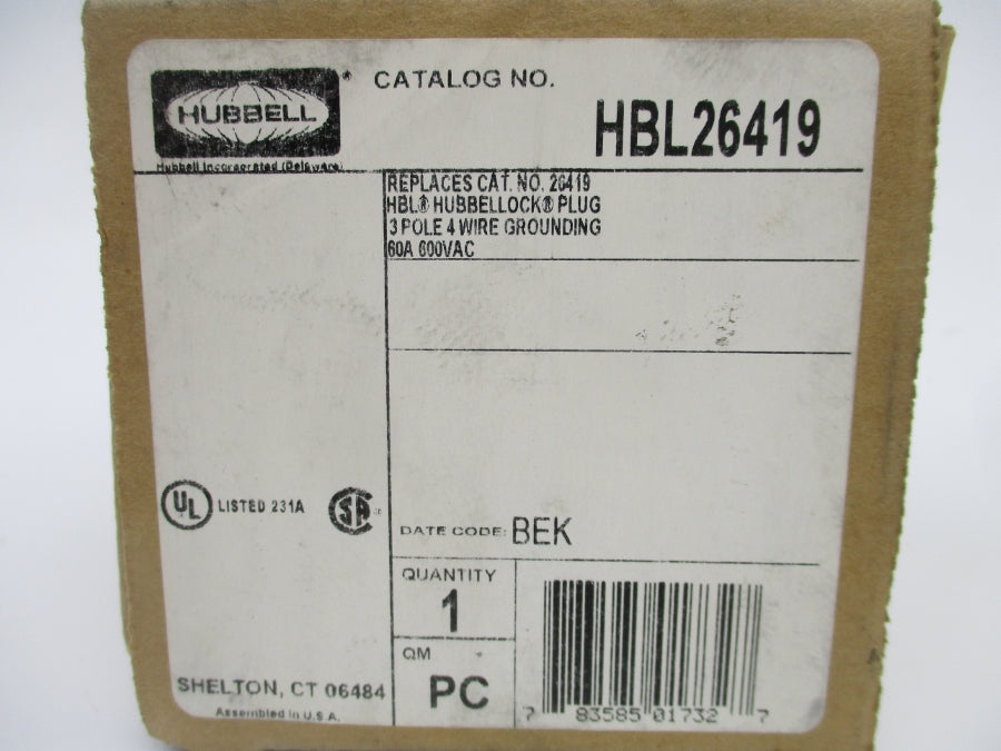 HUBBELL HBL26419 600VAC 60A NSMP