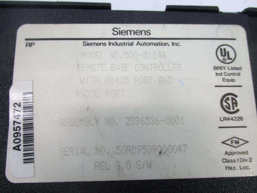 SIEMENS 500-5114A UNMP
