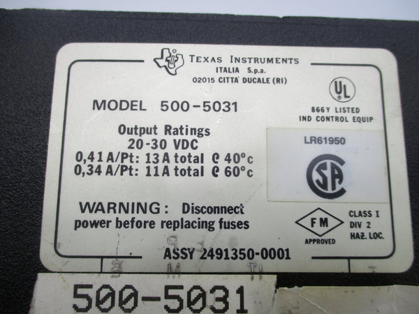 TEXAS INSTRUMENTS 500-5031 20-30VDC (AS PICTURED) UNMP