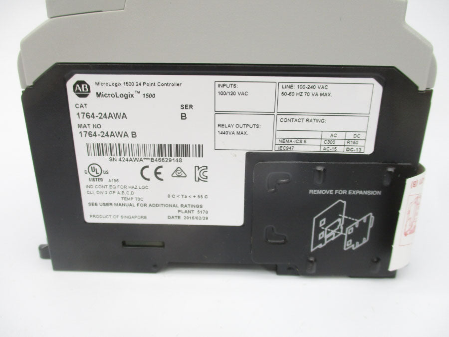 ALLEN BRADLEY 1764-24AWA SER. B 100/120VAC NSMP