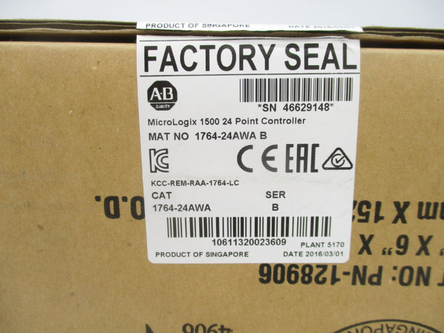 ALLEN BRADLEY 1764-24AWA SER. B 100/120VAC NSMP