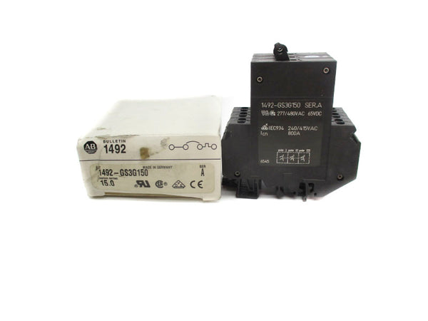 ALLEN BRADLEY 1492-GS3G150 SER. A 277/480VAC 15.0A NSMP