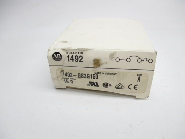 ALLEN BRADLEY 1492-GS3G150 SER. A 277/480VAC 15.0A NSMP