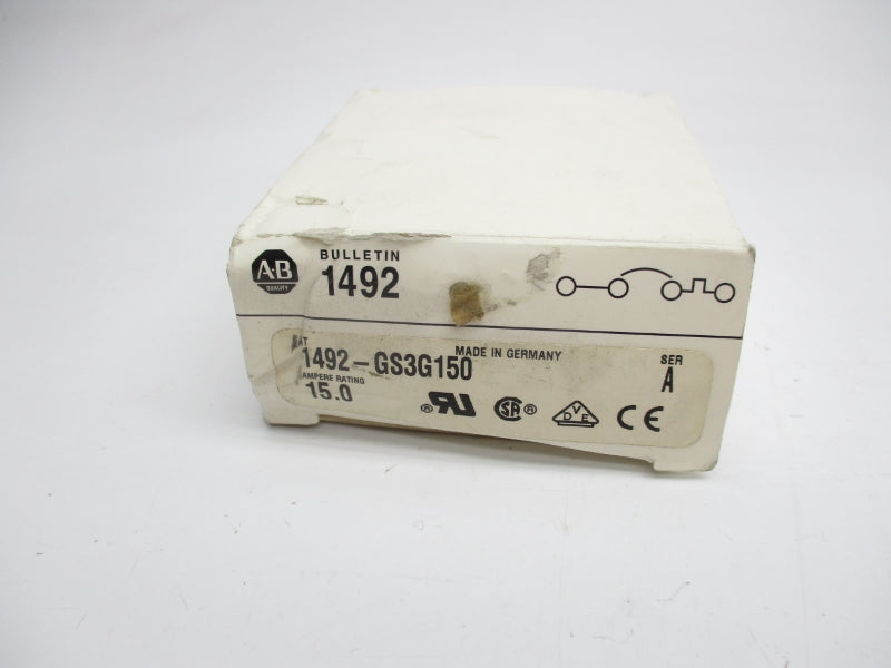 ALLEN BRADLEY 1492-GS3G150 SER. A 277/480VAC 15.0A NSMP