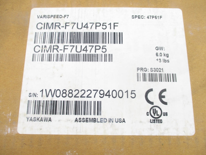 YASKAWA CIMR-F7U47P51F 380-480V 20A NSMP