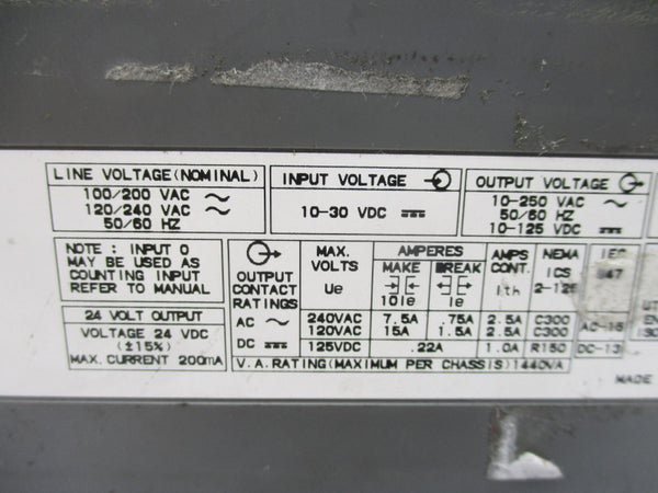 ALLEN BRADLEY 1747-L30C SER. C F/W 6 240VAC 7.5A (AS PICTURED) UNMP