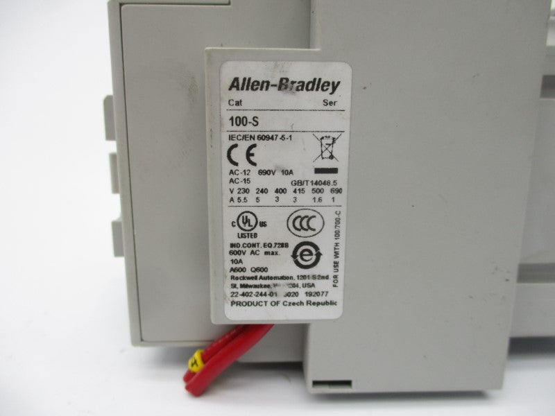 ALLEN BRADLEY 100-C30D10 SER. C 110/120V UNMP