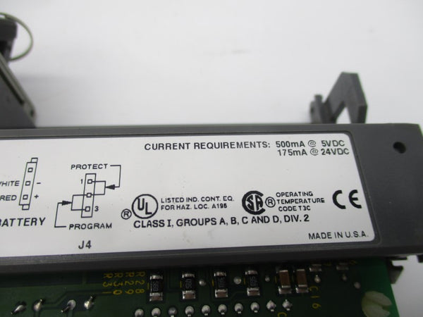 ALLEN BRADLEY 1747-L532 SER. D F/W 9 24VDC UNMP