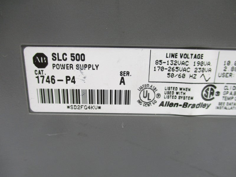 ALLEN BRADLEY 1746-P4 SER. A 170-265VAC UNMP