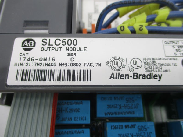 ALLEN BRADLEY 1746-OW16 SER. C 120-240VAC 15-7.5A UNMP