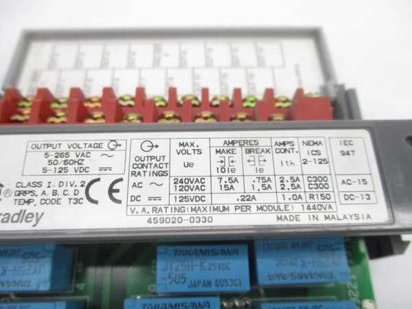 ALLEN BRADLEY 1746-OW16 SER. C 120-240VAC 15-7.5A NSNP