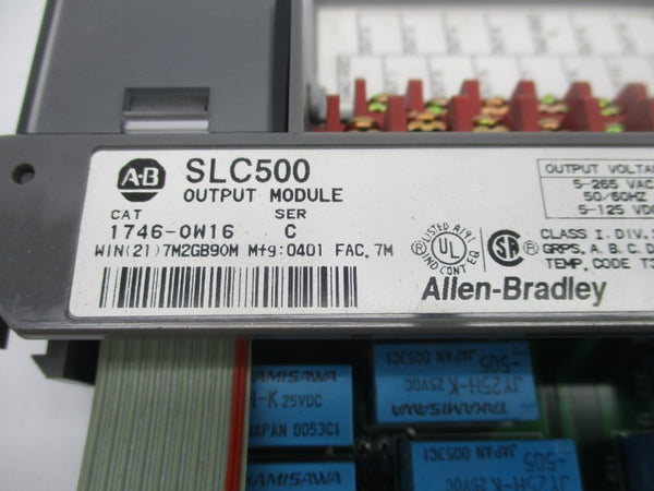 ALLEN BRADLEY 1746-OW16 SER. C 120-240VAC 15-7.5A NSNP