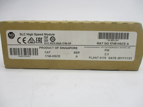ALLEN BRADLEY 1746-HSCE SER. A F/W 2.3 DATE: 2017 NSFS