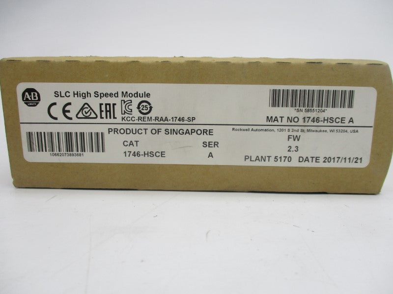 ALLEN BRADLEY 1746-HSCE SER. A F/W 2.3 DATE: 2017 NSFS