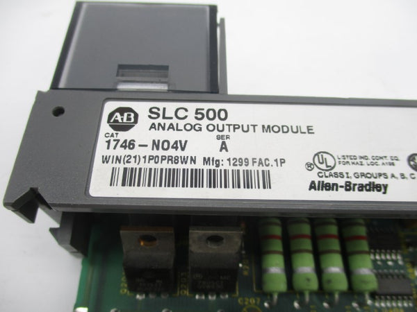 ALLEN BRADLEY 1746-NO4V SER. A 24VDC (NO TERMINAL) (NO DOOR) UNMP