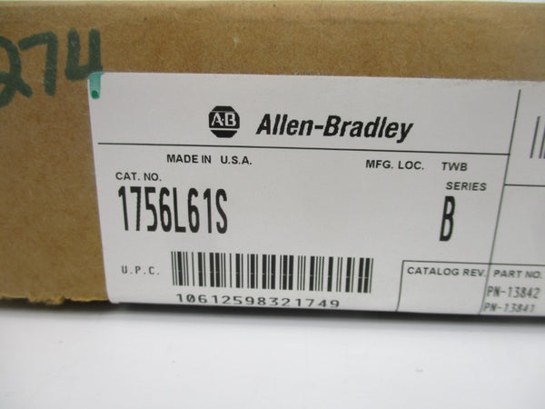 ALLEN BRADLEY 1756-L61S SER. B F/W 1.9 DATE: 2007 NSFS