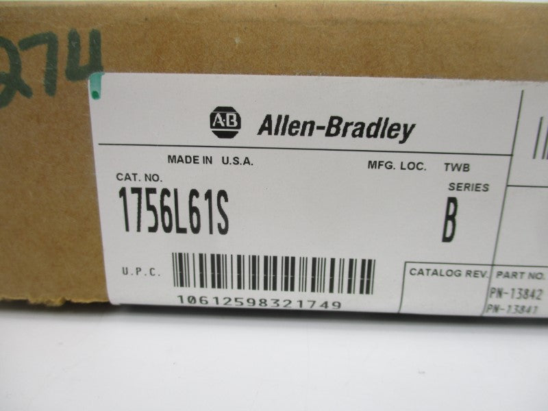 ALLEN BRADLEY 1756-L61S SER. B F/W 1.9 DATE: 2007 NSFS