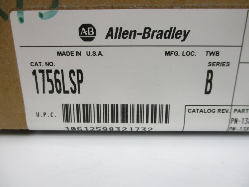 ALLEN BRADLEY 1756LSP SER. B F/W 1.9 DATE: 2007 NSFS