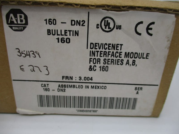 ALLEN BRADLEY 160-DN2 SER. A F/W 3.004 NSFS