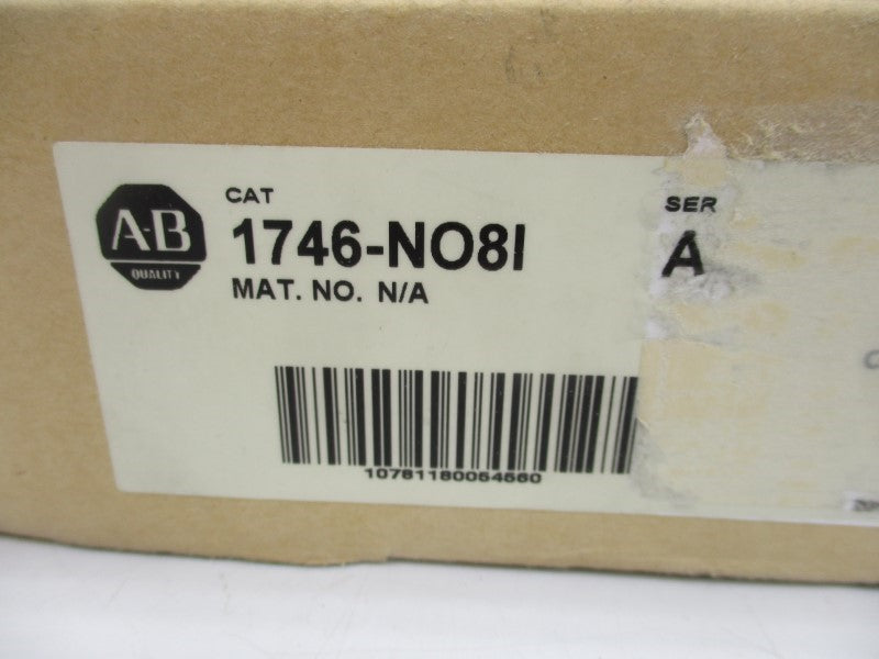 ALLEN BRADLEY 1746-NO8I SER. A F/W 1.00 DATE: 2012 NSFS