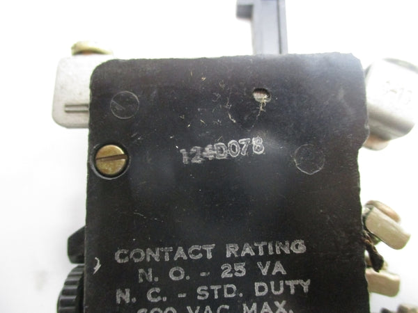 RELAY 124D078 600VAC UNMP
