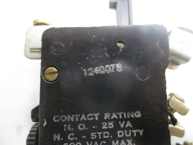 RELAY 124D078 600VAC UNMP